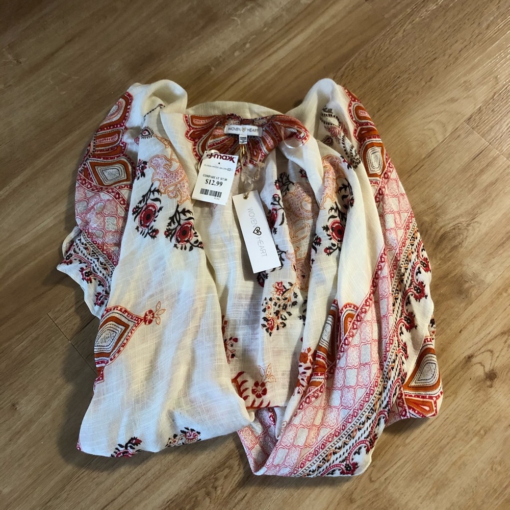 Multicolor Wrap Cardigan